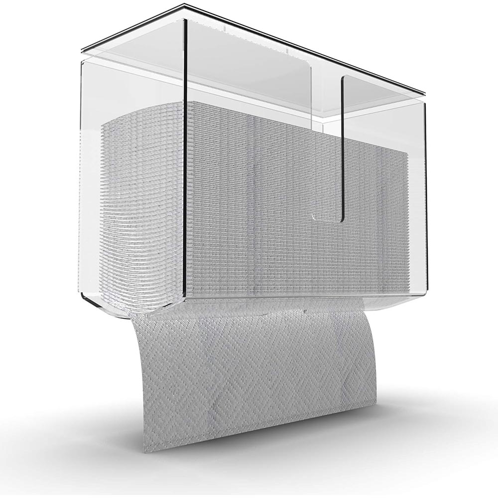 Wall Mount Acrylic Paper Towel Dispenser with Lid Wall Mount Acrylic Paper Towel Dispenser with Lid